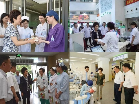 校领导慰问复旦附属医院医护人员